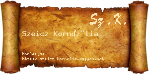 Szeicz Kornélia névjegykártya